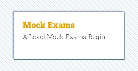 A Level Mock Exams