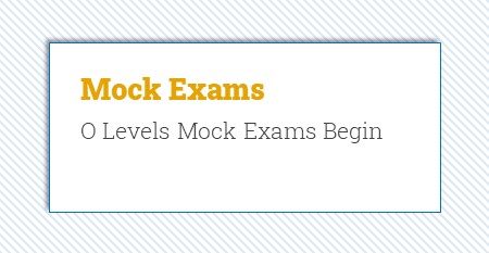 O Level Mock Exams