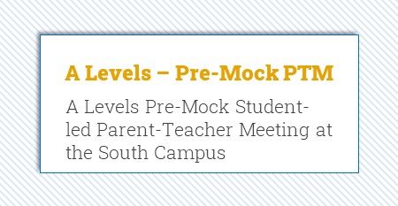 A Levels Pre-Mock PTM