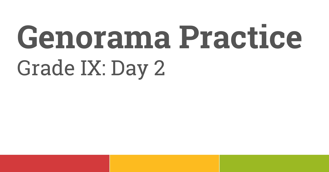 Genorama practice day 2